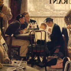High - Quality Reproduction by Dafen Village of Norman Rockwell's 'Saying Grace' - A Must - Have for Collectors of American Mid - Century Art