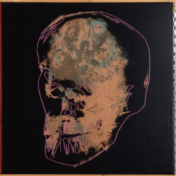 Unique Handmade Oil Painting Inspired by Andy Warhol's 1985 'Philip's Skull' Pop Art Figurative Work - Ideal for Art Enthusiasts and Avant - Garde Decor Lovers from Dafen Village Studio