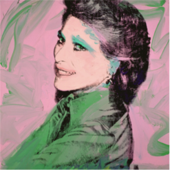 Authentic-looking Pop Art Portrait Oil Painting - Inspired by Andy Warhol's 'Nan Kempner' (1973), Handmade in Dafen Village for Interior Decor
