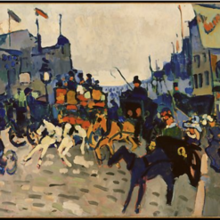 Vibrant Fauvist 'Regent Street, London' Oil Painting on Canvas Inspired by Andre Derain - Ideal for Cityscape Art Enthusiasts
