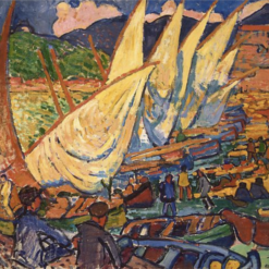 High-Quality Replica of Andre Derain's "Fishing Boats, Collioure" - Dafen Village's Exquisite Artwork for Interior Designers