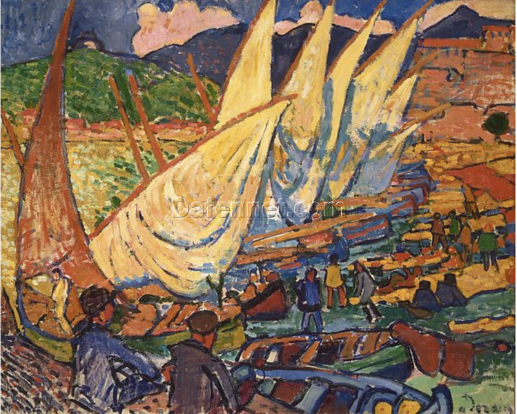 High-Quality Replica of Andre Derain’s “Fishing Boats, Collioure” – Dafen Village’s Exquisite Artwork for Interior Designers
