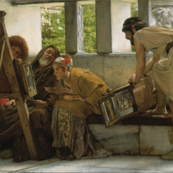 Customizable Oil on Panel Inspired by Alma-Tadema's "A Roman Studio" (Antistius Labeon: AD 75) - Handmade in Dafen Village