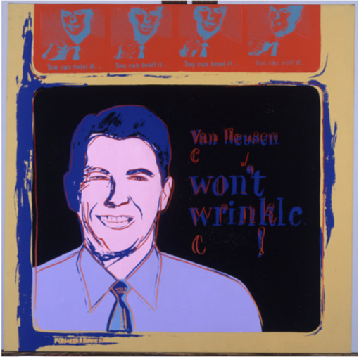 High – Quality Reproduction Oil Painting of Andy Warhol’s 1985 ‘Ads: Van Heusen (Ronald Reagan)’ Pop Art Portrait – A Must – Have for Interior Designers and Pop Art Collectors from Dafen Village