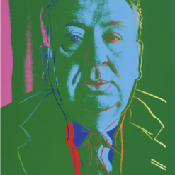 Unique Handmade Oil Painting Inspired by Andy Warhol's 1983 Pop Art 'Alfred Hitchcock' Portrait - Ideal for Film Buffs and Art Aficionados from Dafen Village Studio