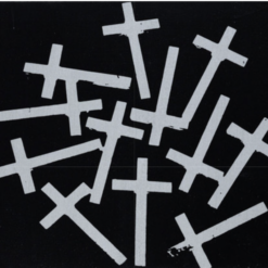 Rare Andy Warhol 'Crosses (Random)' 1981 - 1982 Pop Art Religious Painting on Linen - A Masterful Blend of Styles