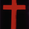 Customizable Andy Warhol Style 'Cross' 1981 - 1982 Pop Art Religious Painting on Linen