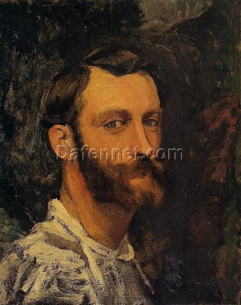 Hand-Painted Impressionist Self-Portrait INSPIRED BY Frederic Bazille – Meticulously Crafted by Dafen Village Artisans
