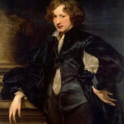 Dafen Village Hand-Painted “Self Portrait” INSPIRED BY Anthony van Dyck's 1622 - 1623 Baroque Self-Portrait Masterpiece for Art Enthusiasts