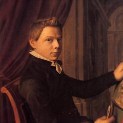 Exquisitely Hand - Painted Oil on Canvas Inspired by Sir Lawrence Alma - Tadema's 'Self - Portrait' (1852) - A Romantic Masterpiece Replica by Dafen Village Artists for Art Aficionados and Self - Portrait Enthusiasts