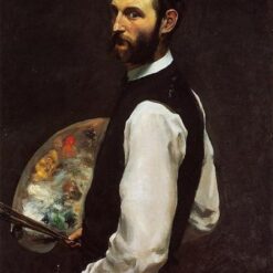 Custom-Sized Impressionist Self-Portrait "Self-Portrait" Inspired by Frederic Bazille's 1865 - 1866 Masterpiece - Handmade in Dafen Village