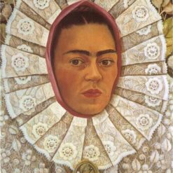 Inspired by Frida Kahlo – Self-Portrait (1948) | Hand-Painted Oil Painting | Mexican Naïve Art | DaFen Village Studio