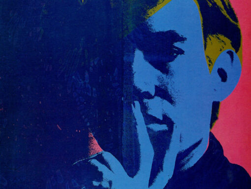 Fesselndes handgemaltes Ölgemälde von Andy Warhols Selbstporträt, inspiriert von seinem Pop-Art-Stil, aus Dafen Village für Kunstliebhaber, die selbstbewusste, ausdrucksstarke Kunst bewundern