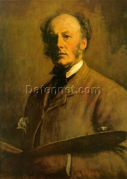 Hand – painted Replica of John Everett Millais’ Self – Portrait in Realism Style – Dafen Village Artisan Creation