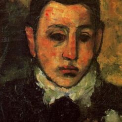 High-Quality Reproduction of Arshile Gorky's 1928 'Self-Portrait at the Age of Nine' in Post-Impressionist Style on Oil Canvas for Art Galleries and Office Interiors