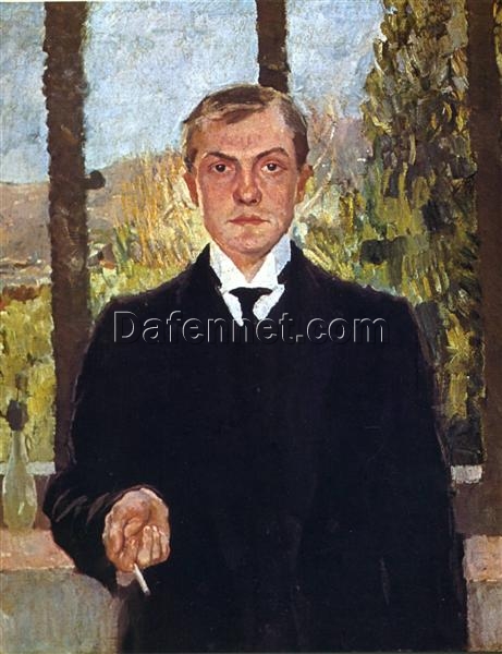 Verist Rendering of “Self-Portrait in Florence” INSPIRED BY Max Beckmann’s 1907 Creation