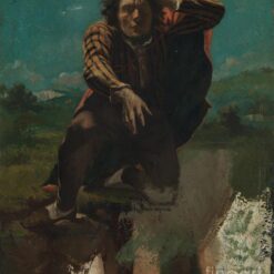 Gustave Courbet's 'The Man Made Mad by Fear': Romantic Style Hand-painted Oil Canvas Replica - Perfect for Creating an Atmosphere of Intrigue and Emotional Depth