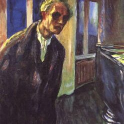Expressionist 'Self-portrait. The night wanderer' Inspired Oil Painting Replica - Hand-painted by Dafen Village's Talented Artists for Eerie and Introspective Art Displays