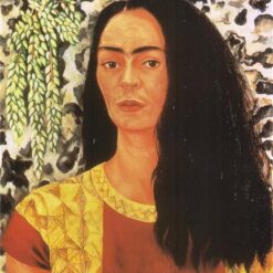 Inspired by Frida Kahlo – Self-Portrait with Loose Hair | Hand-Painted Oil Painting | Mexican Naïve Art | DaFen Village Studio