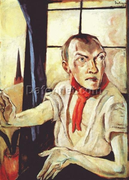 Staatsgalerie Stuttgart – Inspired Self – Portrait INSPIRED BY Max Beckmann’s 1917 Red Scarf Piece