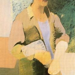Exquisite Handmade Oil on Canvas Inspired by Arshile Gorky's c.1937 Post-Impressionist Self-Portrait for Art Connoisseurs and Home Decor