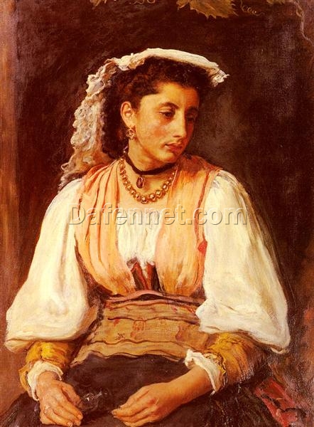 High – Quality Pippa – Themed Realistic Oil Portrait Inspired by John Everett Millais from Dafen Village Studio