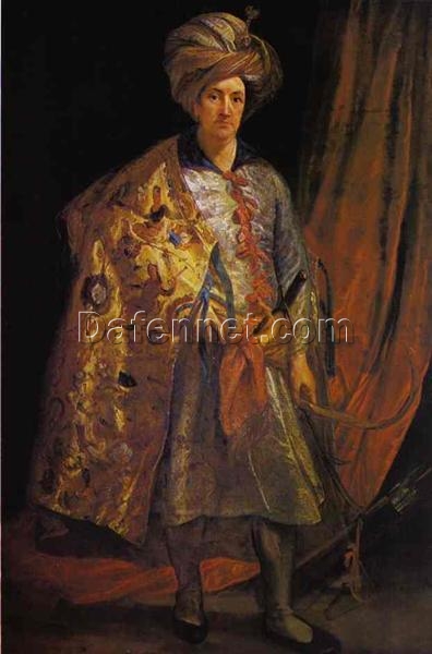 Dafen Village Hand-Painted “Sir Robert Sherly” INSPIRED BY Anthony van Dyck’s 1622 Baroque Portrait Masterpiece for Art Aficionados