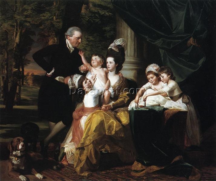 Grand-Scale Hand-Painted Reproduction of “Sir William Pepperrell and Family” INSPIRED BY John Singleton Copley’s 1778 Neoclassical Portrait at NCMA