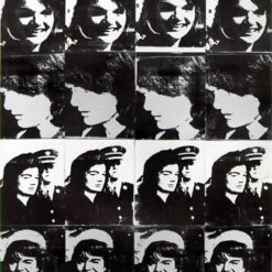 Exquisite Handmade 'Sixteen Jackies' Pop Art Portrait Oil Painting - Inspired by Andy Warhol (1964), Crafted in Dafen Village Oil Painting Studio