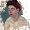 Stunning Reproduction of Mary Cassatt's 'Sketch of Antoinette (no.1)' (1901) - A Glimpse into Impressionist Intuition