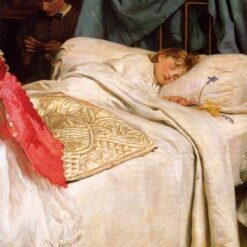 Exquisite Hand-painted Replica of John Everett Millais' "Sleeping" - Realistic Genre Oil Painting on Canvas from Dafen Village