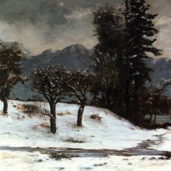 Custom-Crafted Oil on Canvas Painting Inspired by Gustave Courbet's 'Snow' (1874) - Unique Creations Tailored to Your Vision by Dafen Village Studios