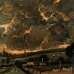 Hand - Painted Expressionist and Naïve Art (Primitivism) Landscape "Sorrowful Landscape" INSPIRED BY Andre Derain (1946), Crafted by Dafen Village Artisans
