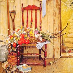 Hand - Painted Replica of Norman Rockwell's "Spring Flowers" Inspired by 1969 Original - Dafen Village Oil Painting