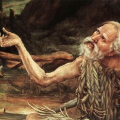 Exquisite Hand - Painted Oil Detail - 'St. Anthony Visiting St. Paul the Hermit in the Desert' by Grünewald - Dafen Village's Artistic Homage