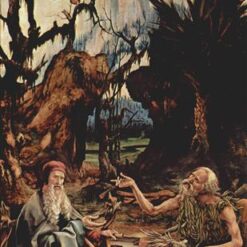 Exquisite Hand - Painted Oil Replica of 'St. Anthony Visiting St. Paul the Hermit in the Desert' - Dafen Village's Artistic Homage to Grünewald