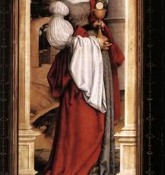 Exquisite 'St. Barbara' Inspired Oil on Panel Painting Embodying Northern Renaissance Spirit - Dafen Village Studio's Masterwork