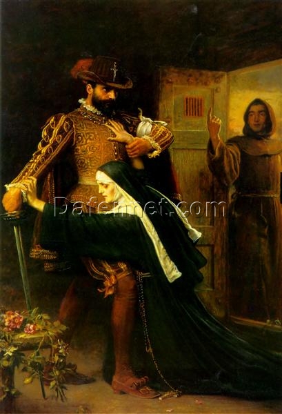 Hand-Painted Reproduction of John Everett Millais’ “St. Bartholemew’s Day” – A Dramatic Romantic History Oil Painting from Dafen Village