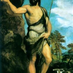 St. John the Baptist by Titian – 1542 Late Renaissance Religious Oil Painting