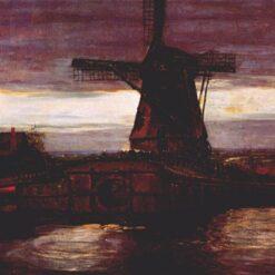 High - Quality Replica of Piet Mondrian's "Stammer Mill with Streaked Sky" Inspired by Impressionist Landscape - Ideal for Art Enthusiasts in [Your Region]