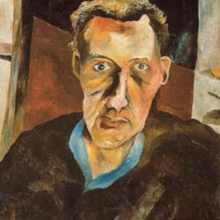 Hand - Painted "Stephen Spender" Inspired Expressionist Portrait Oil Painting by Dafen Village Studios - A Coveted Piece for Art Enthusiasts