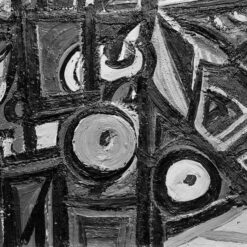 Exquisite Handmade Oil Painting Inspired by Arshile Gorky's Still Life (Composition No. 7) from c.1933 - c.1936 in Cubist Abstract Style for Art Connoisseurs and Interior Decorators