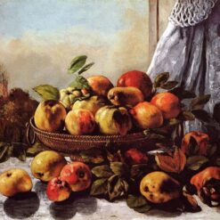 Gustave Courbet's Timeless 'Still Life Fruit' - c.1871 - c.1872 Realist Still Life Oil Painting on Canvas, Inspired by Shelburne Museum's Treasure