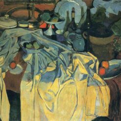 Andre Derain's 'Still Life on the Table' Inspired Oil Painting on Canvas - A Captivating Post - Impressionist Still - Life, 115 x 161.9 cm, Handmade in Dafen Village