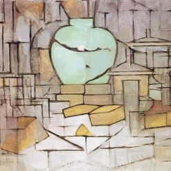 High - Quality Hand - Painted Replica of Piet Mondrian's "Still Life with Gingerpot 2" (1912) Inspired by Cubism for Art Lovers in [Your City] - Dafen Village Artwork