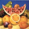 Inspired by Frida Kahlo – Still Life with Parrot | Hand-Painted Oil Painting | Mexican Naïve Art | DaFen Village Studio