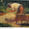 Custom-Made Oil on Wood Painting Inspired by Georges Seurat's 'Stone Breaker and Wheelbarrow, Le Raincy' - Unique Creations Tailored to Your Taste by Dafen Village Studios