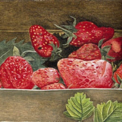 Hand - Painted "Strawberries" Inspired Expressionist Still Life Oil Painting by Dafen Village Studios - A Delight for Art Enthusiasts