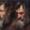 Unique Wall Art: Dafen Village's Artistic Rendition INSPIRED BY “Studies of a Man's Head” by Anthony van Dyck in Baroque Style for Interior Transformation
