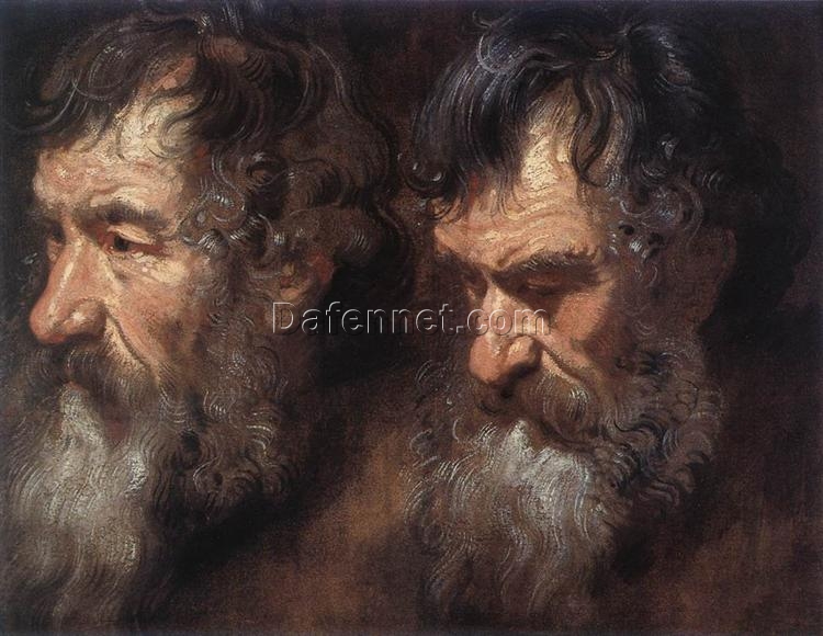 Unique Wall Art: Dafen Village’s Artistic Rendition INSPIRED BY “Studies of a Man’s Head” by Anthony van Dyck in Baroque Style for Interior Transformation